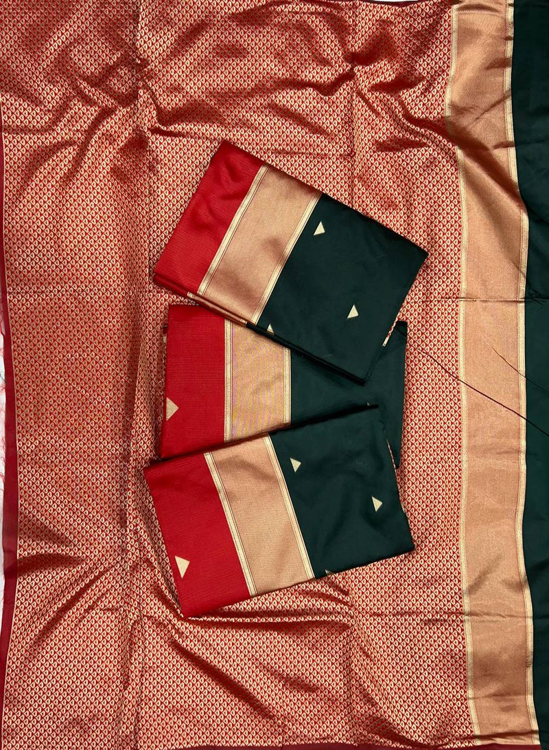 Panoply Green Soft Silk Saree