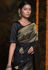 Beautiful Black Soft Silk Saree