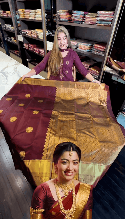 Susurrous Maroon Soft Banarasi Silk Saree With Tremendous Blouse Piece