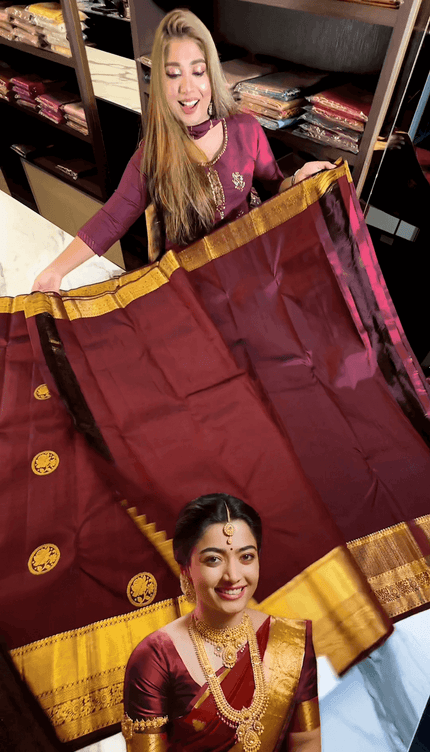Susurrous Maroon Soft Banarasi Silk Saree With Tremendous Blouse Piece
