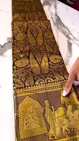 Gratifying Brown Soft Banarasi Silk Saree With Alluring Blouse Piece