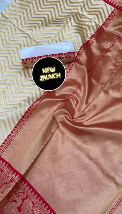 Liniment White Banarasi Silk Saree