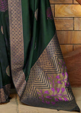 Foliage Green Banarasi Silk Saree