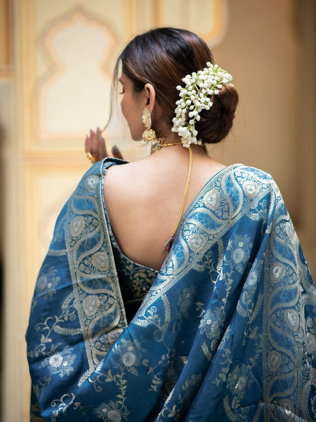 Epiphany Rama Soft Silk Saree