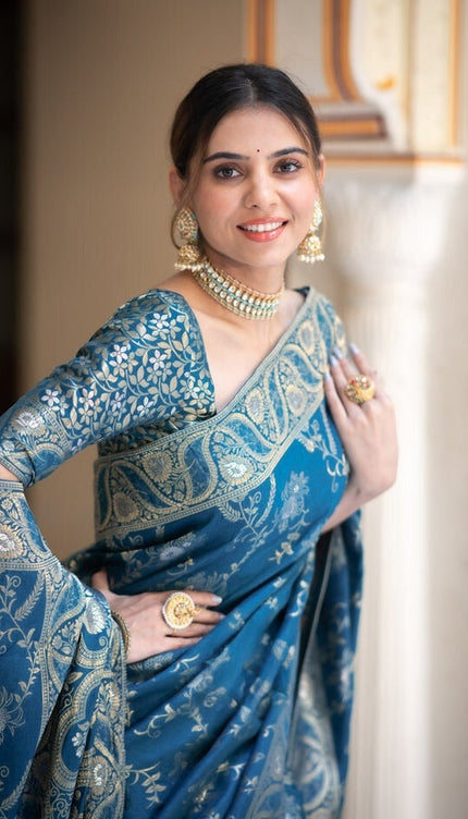 Epiphany Rama Soft Silk Saree