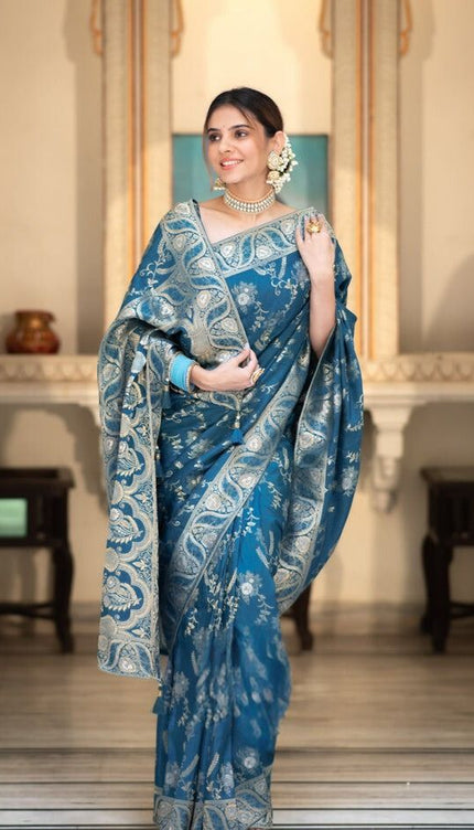 Epiphany Rama Soft Silk Saree