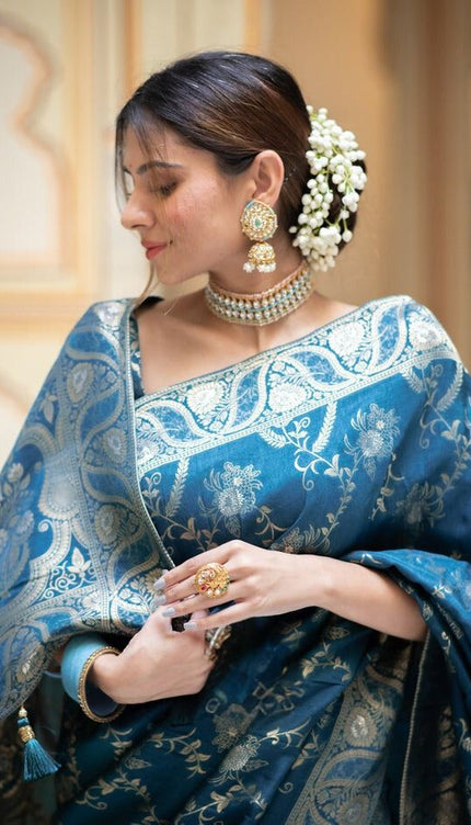Epiphany Rama Soft Silk Saree
