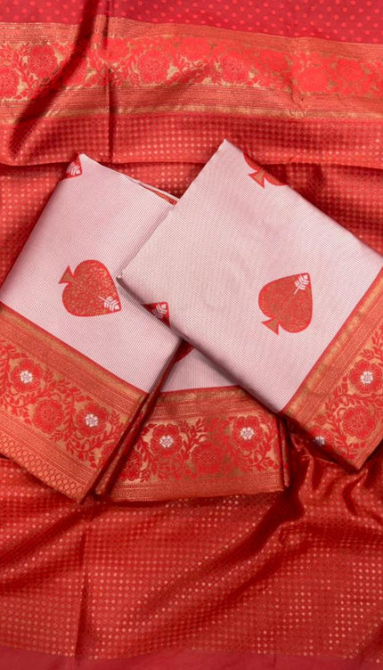 Rufous Red Banarasi Silk Saree