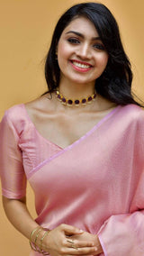 Vitality Pink Banarasi Silk Saree