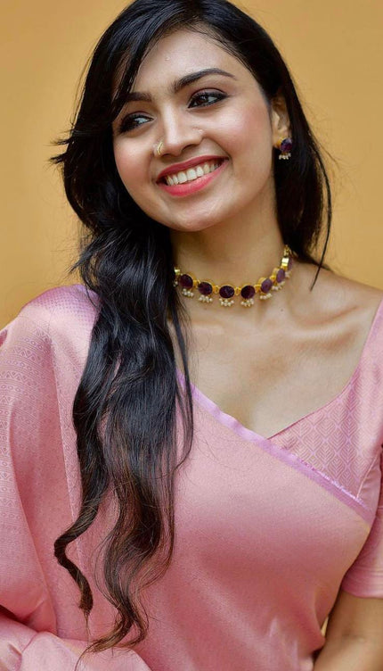 Vitality Pink Banarasi Silk Saree