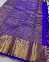 Akruti - Blue Banarasi Silk Saree with Zari Weaving Border