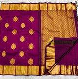 Meenal - Magenta Pink Soft Banarasi Silk Saree with Jacquard Weaving