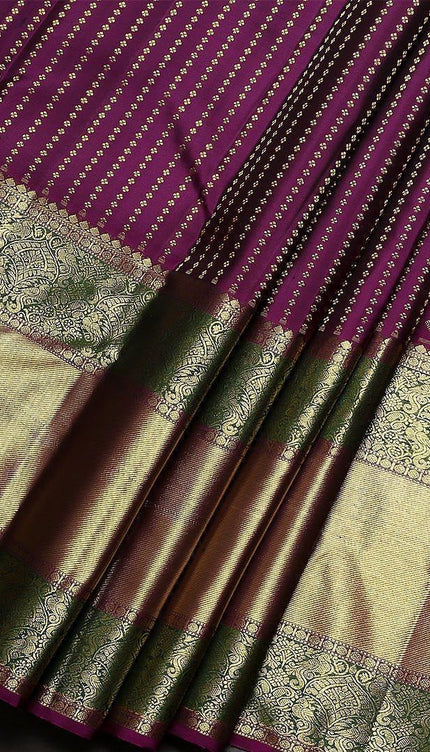 Sugandha - Purple Soft Banarasi Silk Saree with Golden Jacquard Weaving
