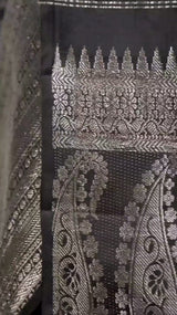 Black Woven Art Silk Saree