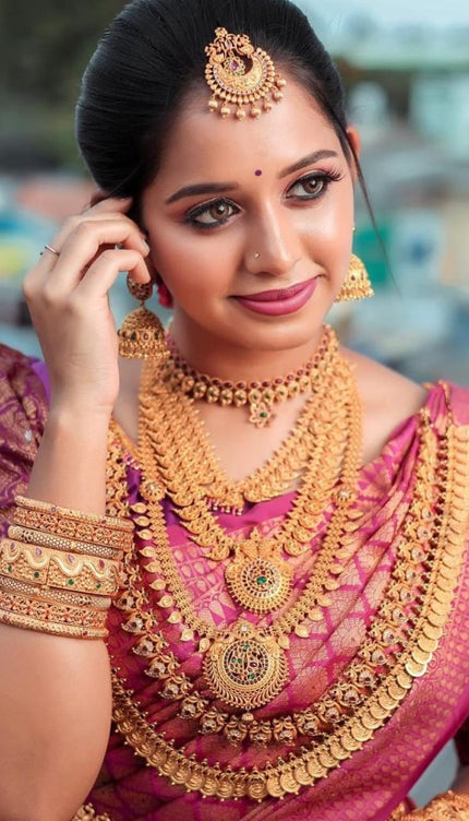 Desuetude Dark Pink Soft Silk Saree