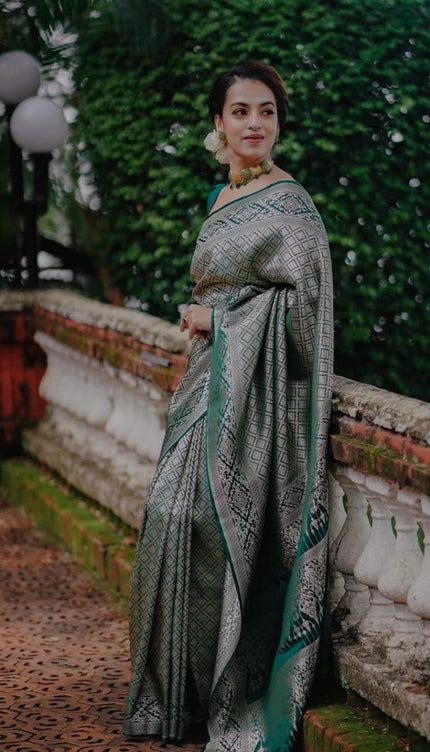 Fragrant Green Soft Silk Saree