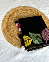 Pretty Black Soft Silk Saree