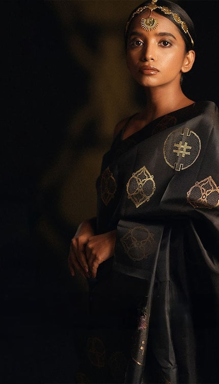 Majestic Black Soft Silk Saree