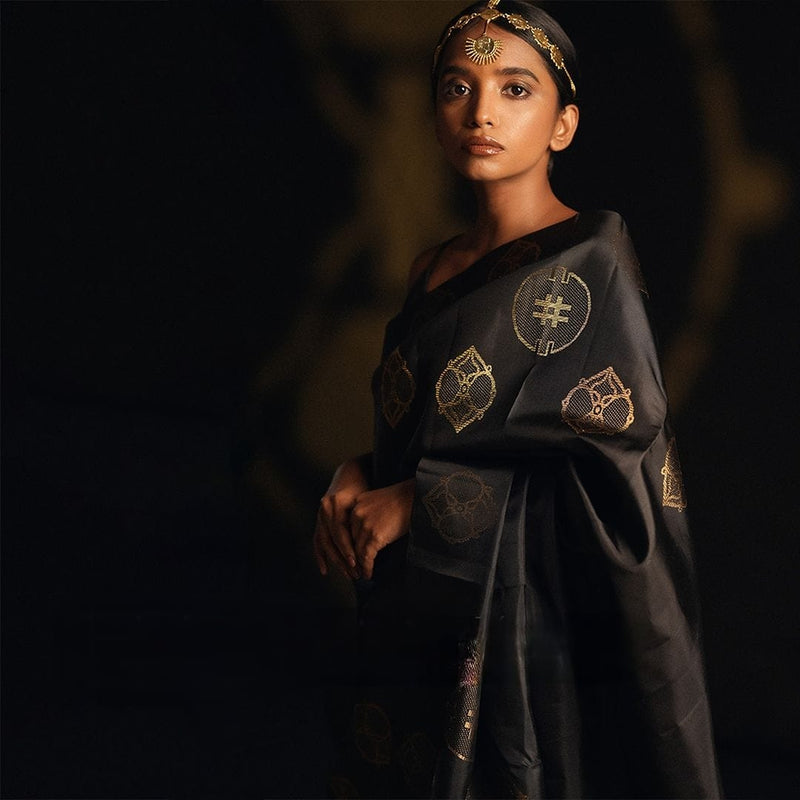 Majestic Black Soft Silk Saree