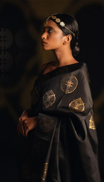 Majestic Black Soft Silk Saree