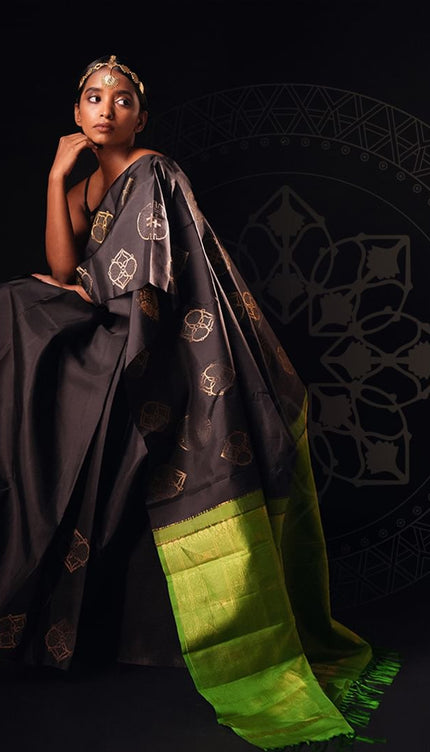 Majestic Black Soft Silk Saree