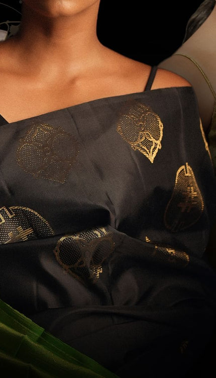 Majestic Black Soft Silk Saree