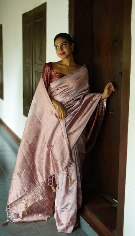 Flaunt Grey Soft Silk Saree