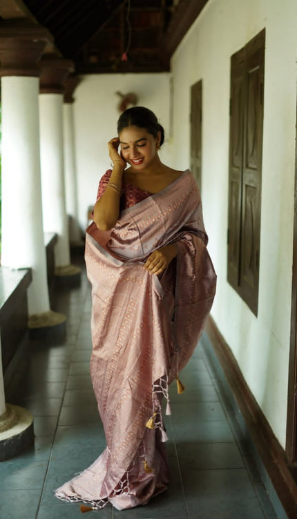 Flaunt Grey Soft Silk Saree