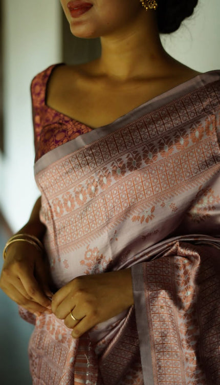 Flaunt Grey Soft Silk Saree