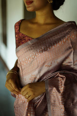 Flaunt Grey Soft Silk Saree