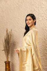 Cream Banarasi Silk Saree