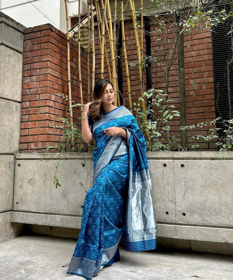Pehnava Multy Color Woven Art Silk Saree