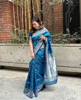 Pehnava Multy Color Woven Art Silk Saree