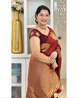 Charming Maroon Soft Silk Saree