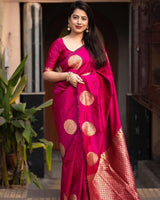 Impressive Dark Pink Soft Silk Saree