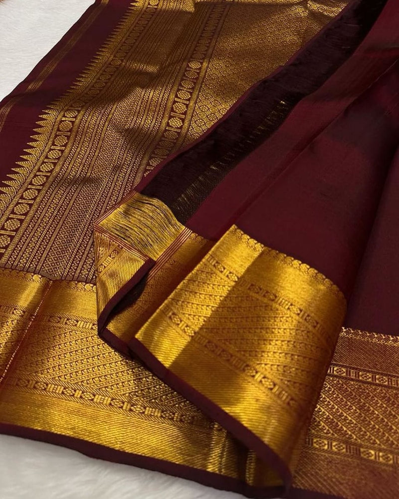 Aplomb Wine Soft Silk Saree