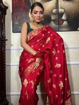Bewitching Red Soft Silk Saree
