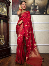 Bewitching Red Soft Silk Saree