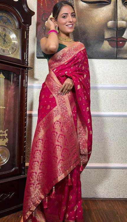 Gratifying Dark Pink Soft Silk