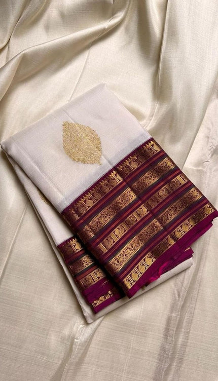 Amazing Off White Soft Silk Saree
