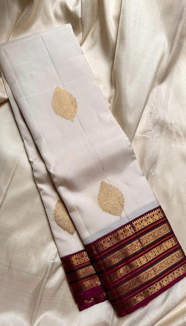 Amazing Off White Soft Silk Saree
