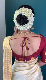 Embrocation Off White Soft Silk Saree