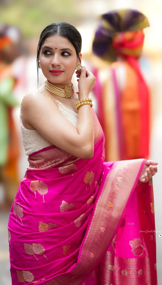 Pattu – Banarasi Soft Silk Saree in Refined Minimal Weave